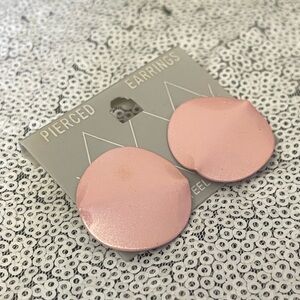 Vintage Pink Pierced Earrings